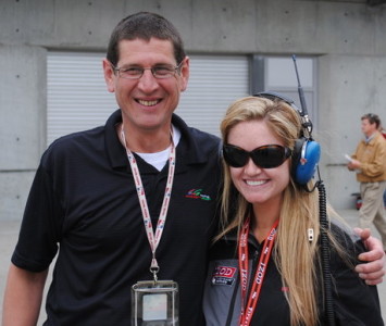 Mark with Lindy Thackston when she was a member of Versus On-Air talent for IndyCar. Possibly May 2011. 