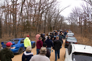 The stages were well attended; this is the crown returning to their vehicles after stage 13 ended. Photo by Stephen Cook.